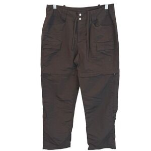 The North Face Women's Brown Zip Off Cargo Pants Shorts Size 8
